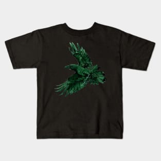 Watercolor Raven 3 Kids T-Shirt